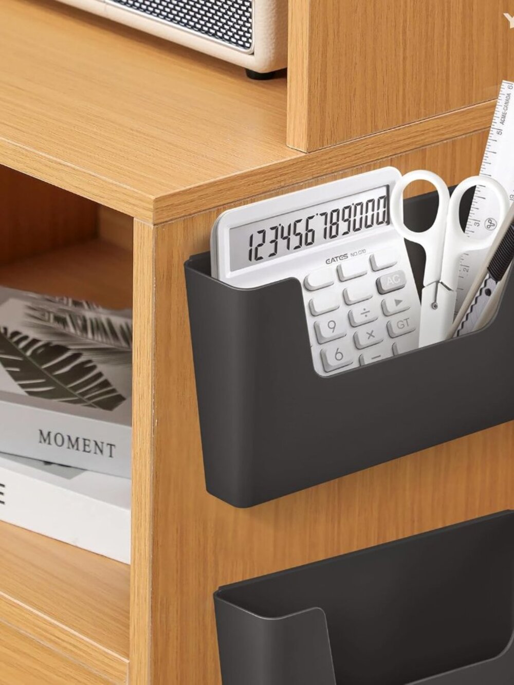 Adhesive File Holder Plastic Document Folder Door No Drilling Mount Mail Magazin - Picture 4 of 5